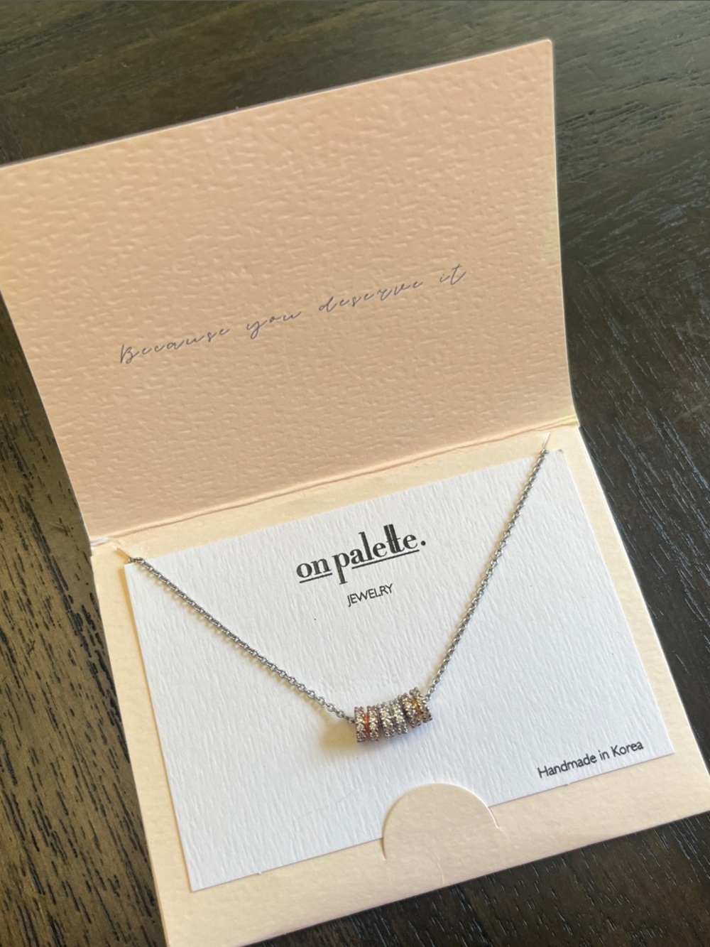 On Palette Silver Multicolor Crystal Circle Necklace